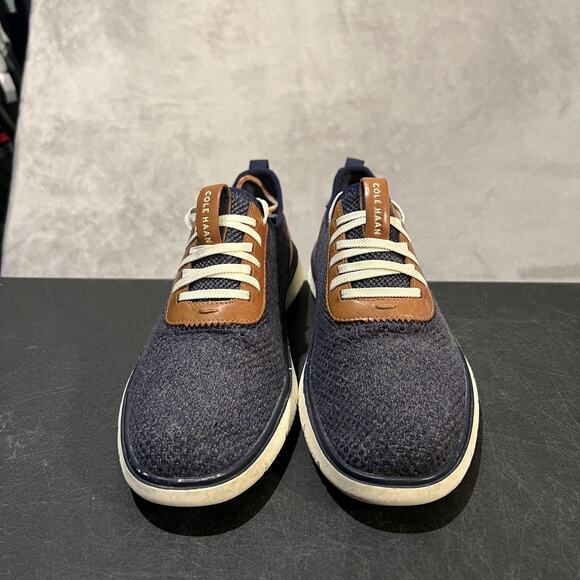 Cole Haan Generation ZEROGRAND Shoes Mens 10 Blue Knit Oxford Casual C27403 main image 8